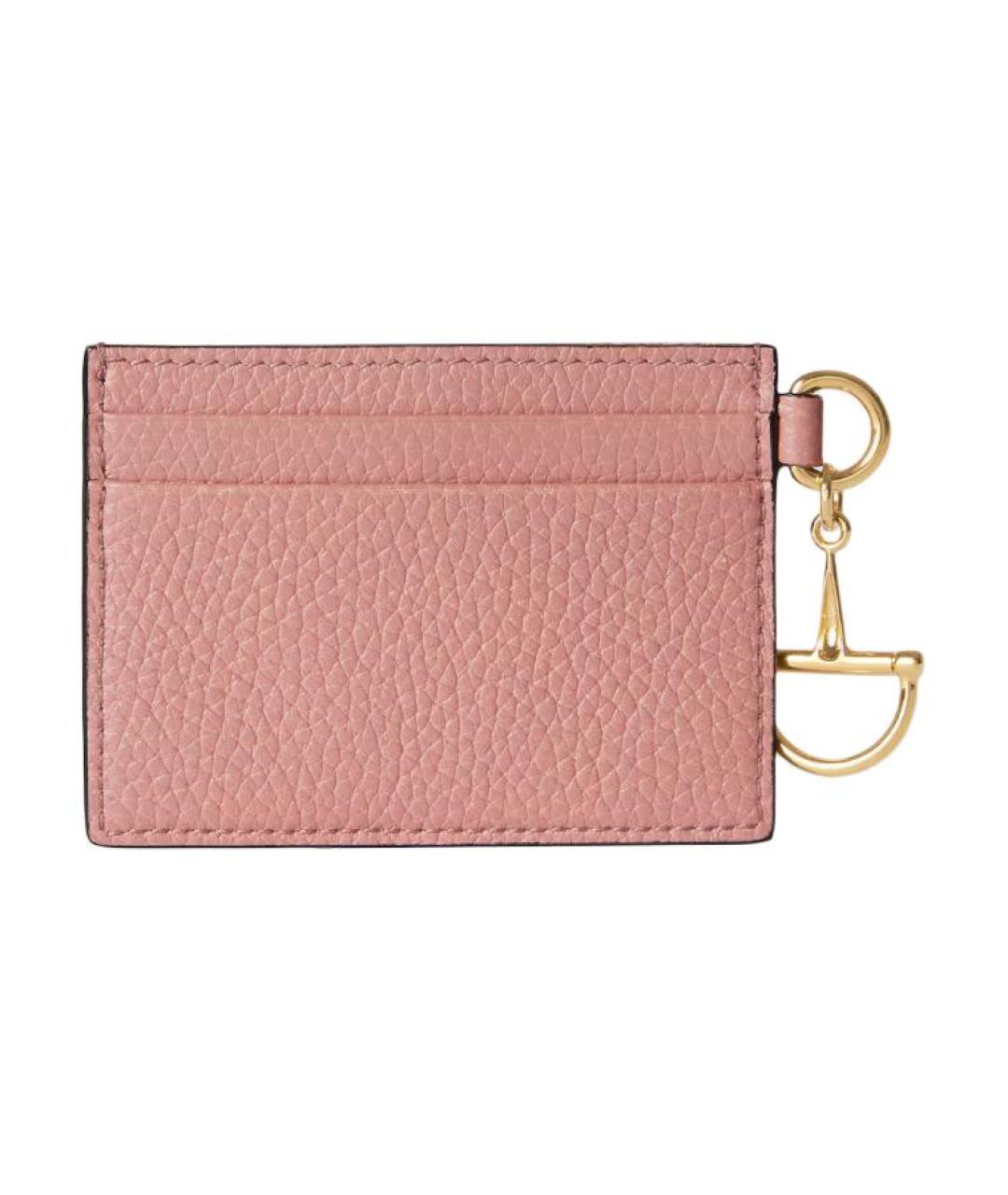 GUCCI Розовый кожаный кардхолдер, фото 3