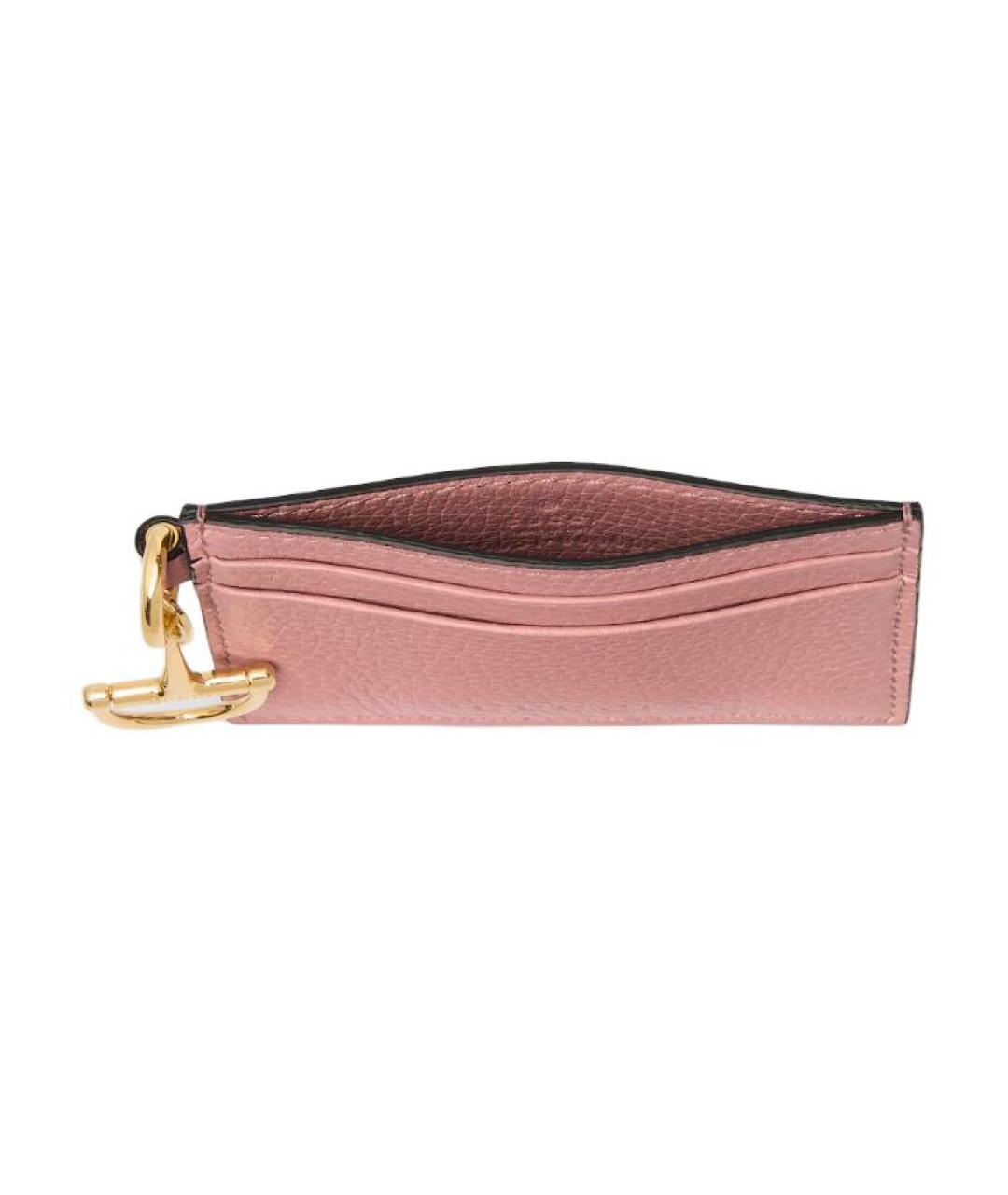 GUCCI Розовый кожаный кардхолдер, фото 4