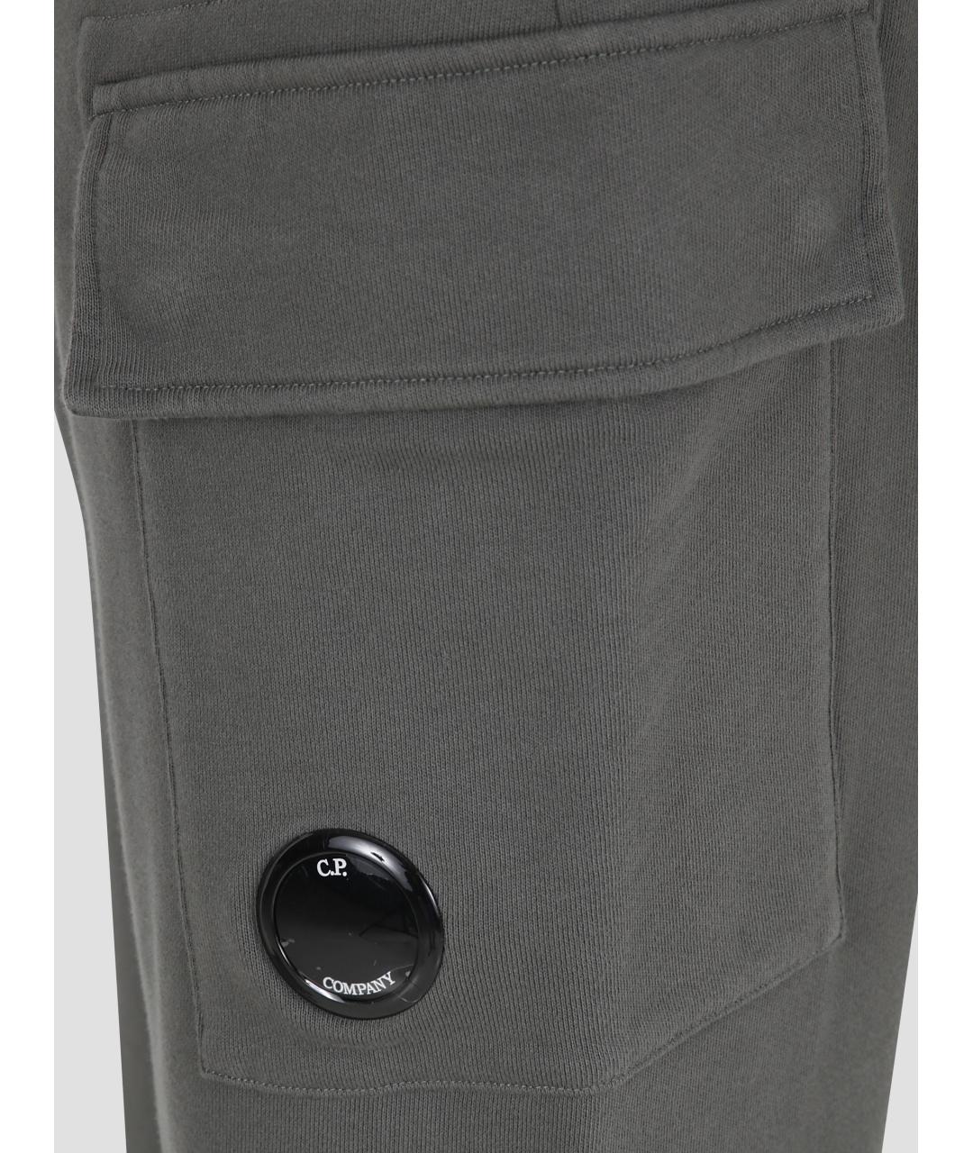 CP COMPANY Серые хлопковые повседневные брюки, фото 3