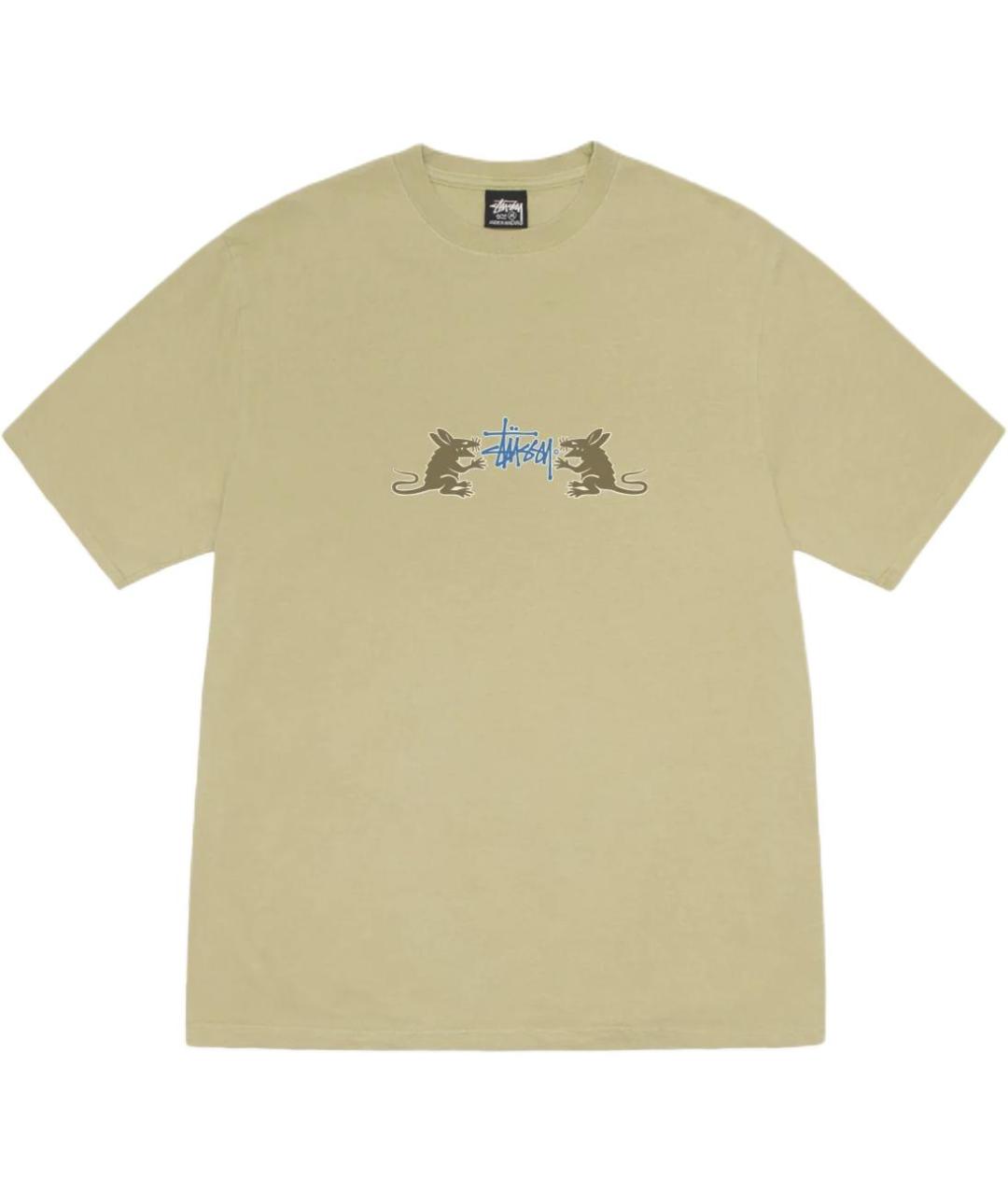 STUSSY Хаки футболка, фото 1