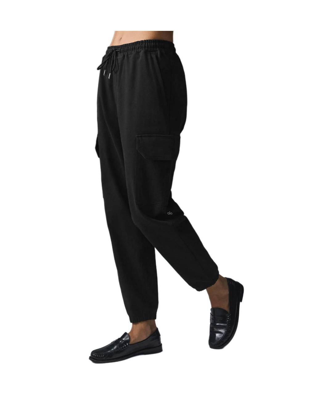 ALO YOGA Черные прямые брюки, фото 3