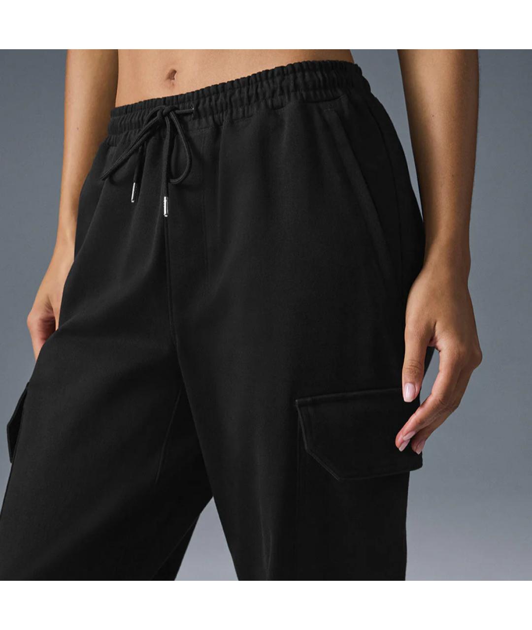 ALO YOGA Черные прямые брюки, фото 4