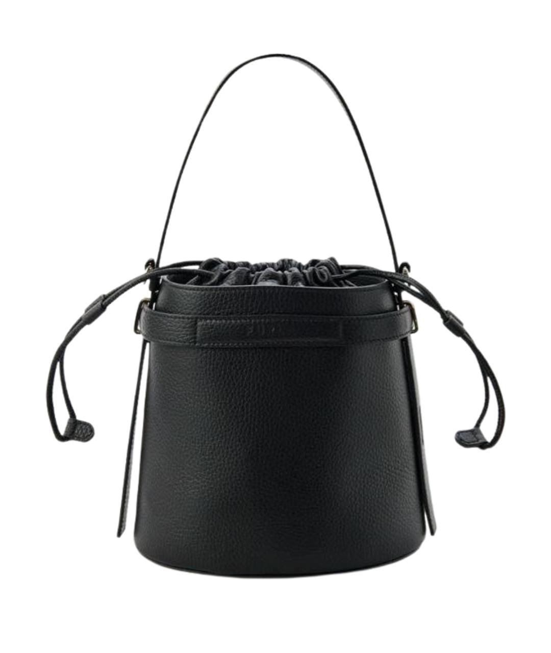 FURLA Черная кожаная сумка с короткими ручками, фото 1