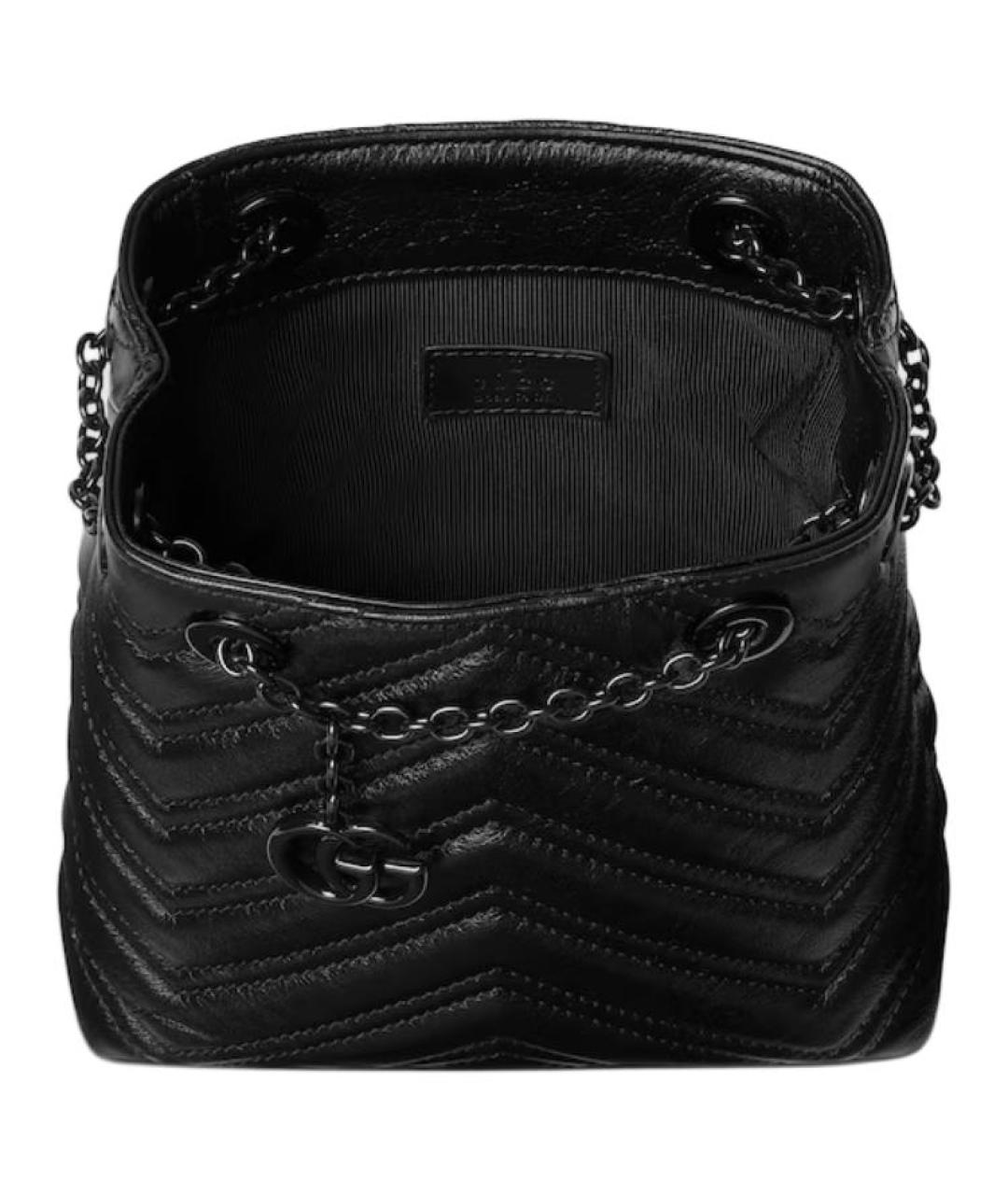 GUCCI Черная кожаная сумка через плечо, фото 4