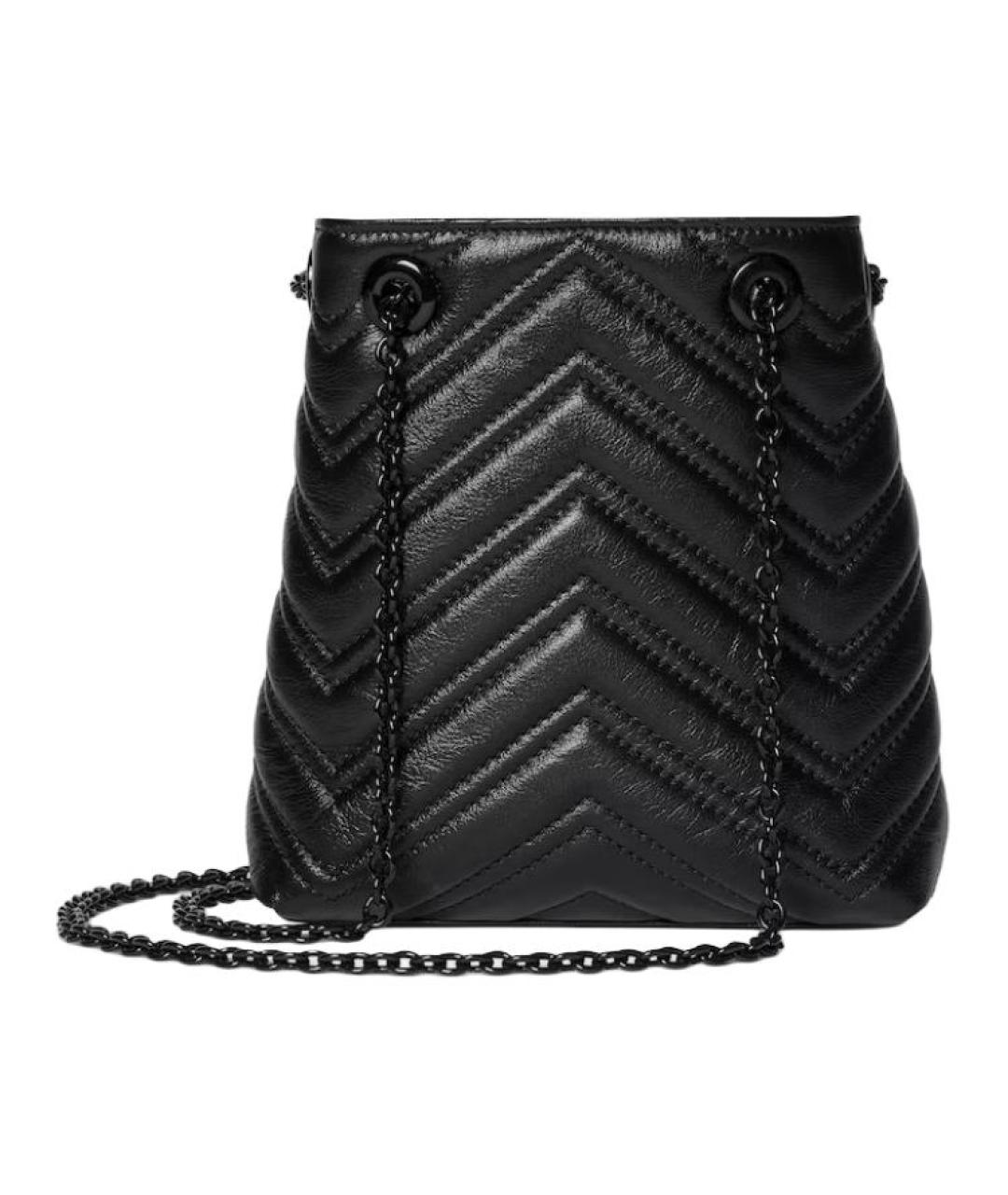 GUCCI Черная кожаная сумка через плечо, фото 3