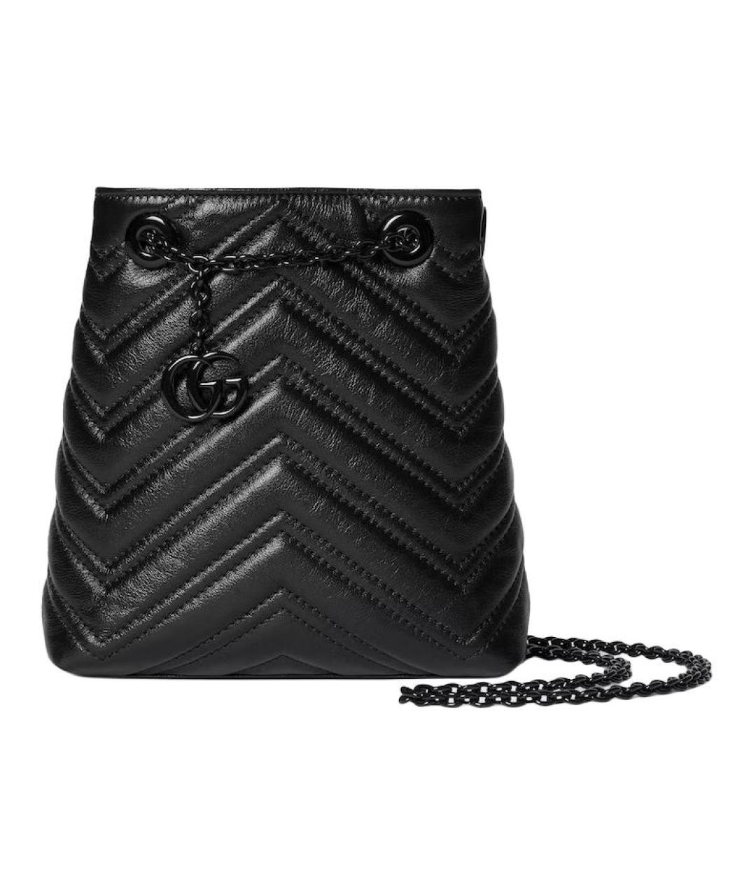 GUCCI Черная кожаная сумка через плечо, фото 1