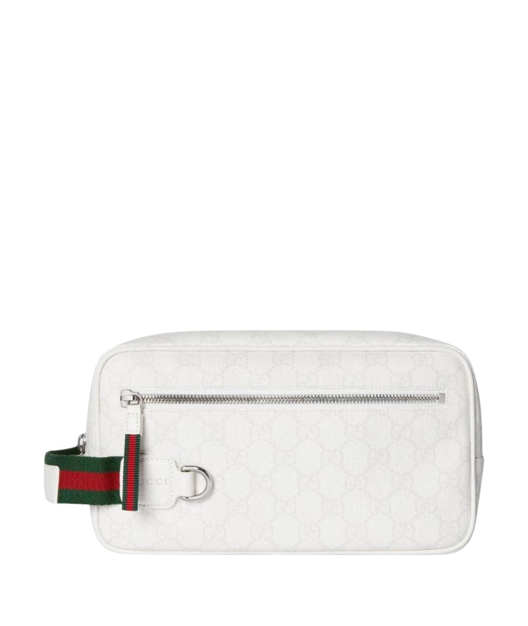 GUCCI Белая косметичка из канвы, фото 1