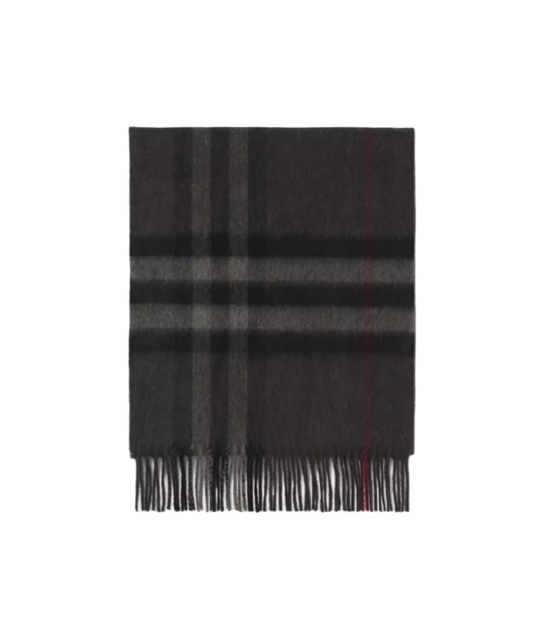 BURBERRY Серый кашемировый шарф, фото 3