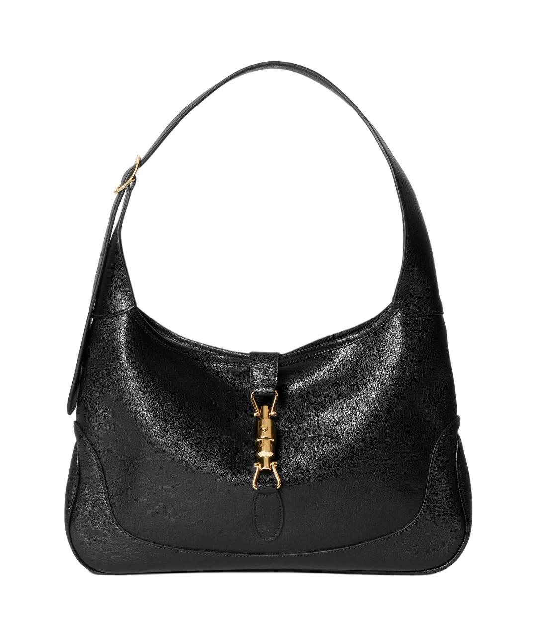 GUCCI Черная кожаная сумка с короткими ручками, фото 1