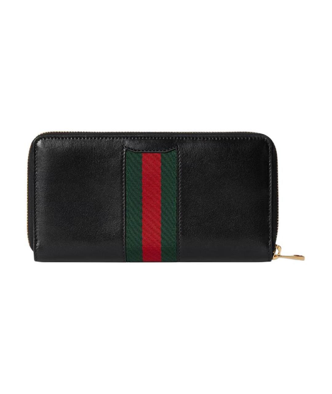 GUCCI Черный кожаный кошелек, фото 3