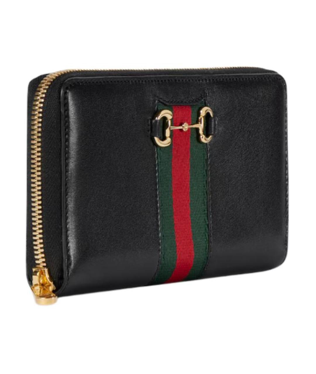 GUCCI Черный кожаный кошелек, фото 2
