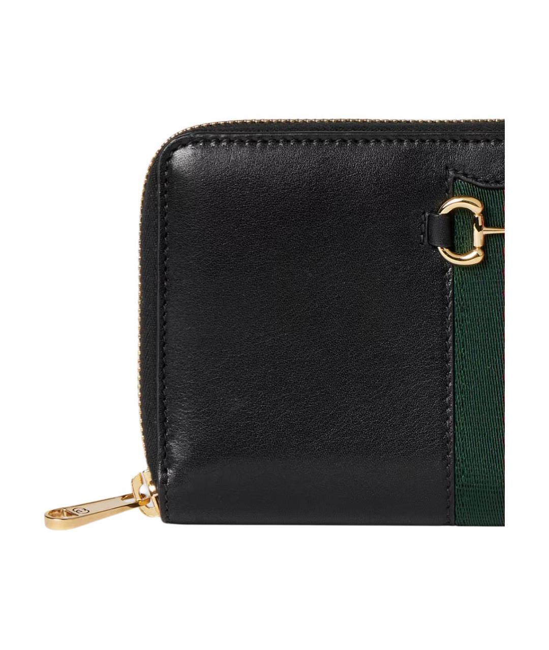 GUCCI Черный кожаный кошелек, фото 5