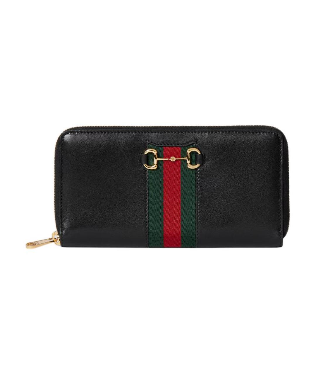 GUCCI Черный кожаный кошелек, фото 1