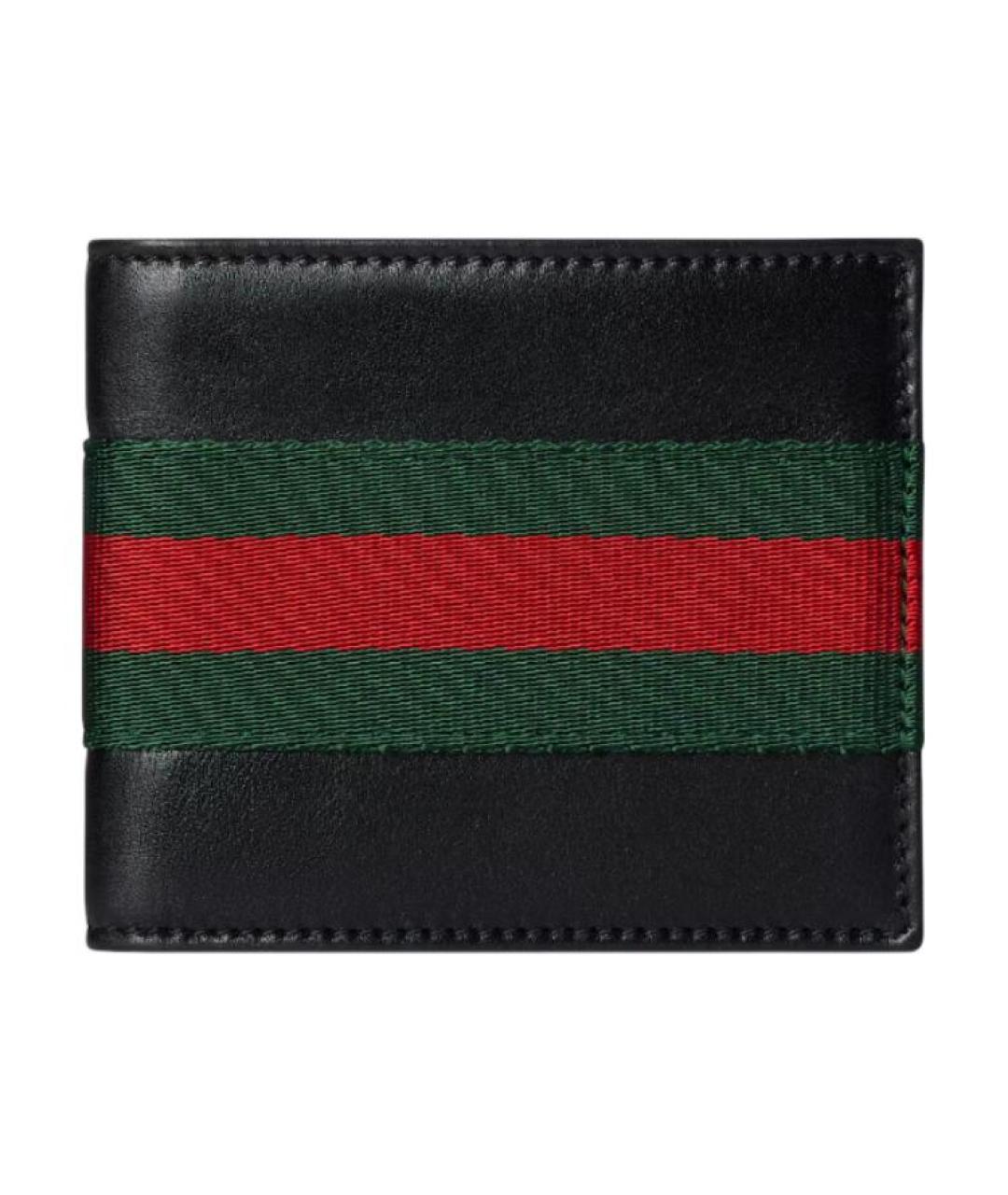 GUCCI Черный кожаный кошелек, фото 1