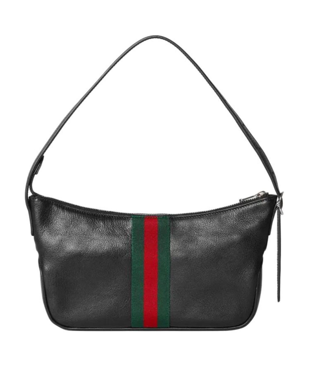 GUCCI Черная кожаная сумка с короткими ручками, фото 4