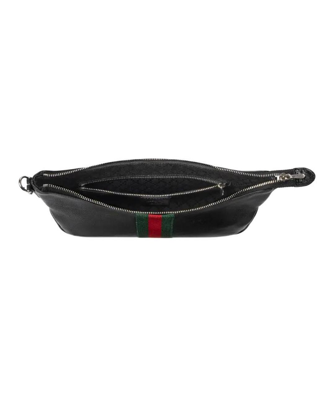 GUCCI Черная кожаная сумка с короткими ручками, фото 5