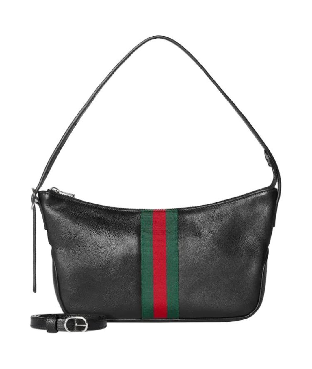 GUCCI Черная кожаная сумка с короткими ручками, фото 3