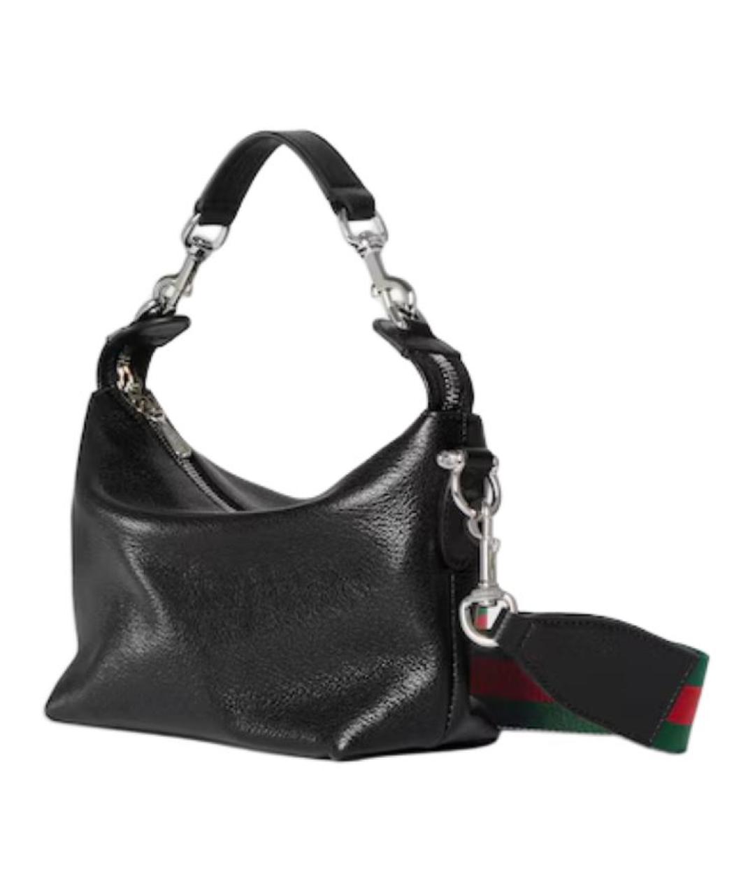 GUCCI Черная кожаная сумка с короткими ручками, фото 2
