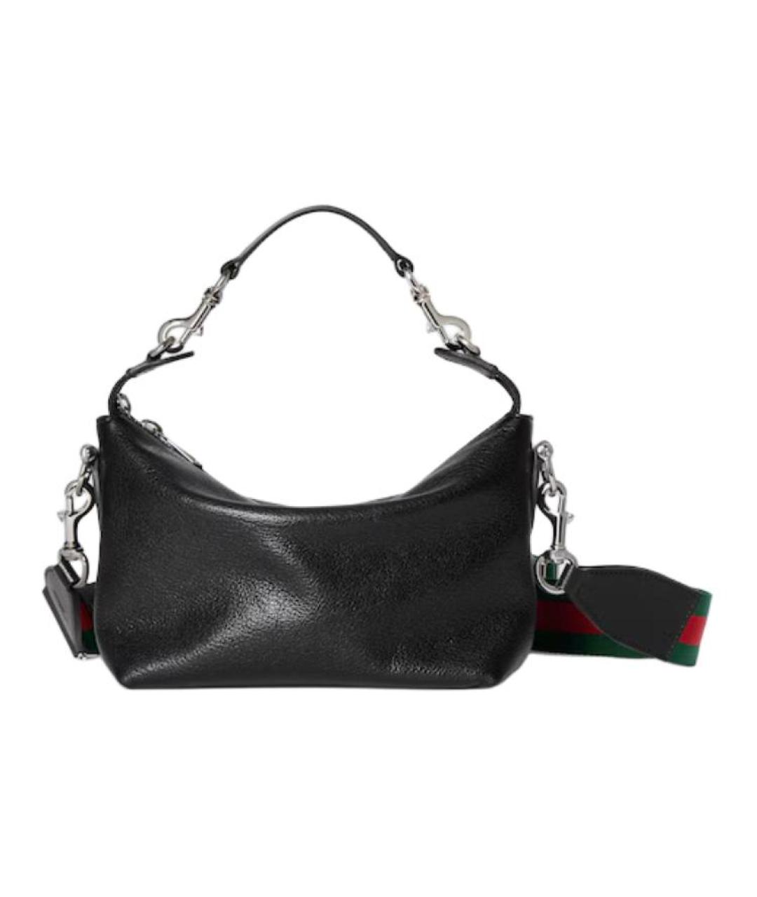 GUCCI Черная кожаная сумка с короткими ручками, фото 1