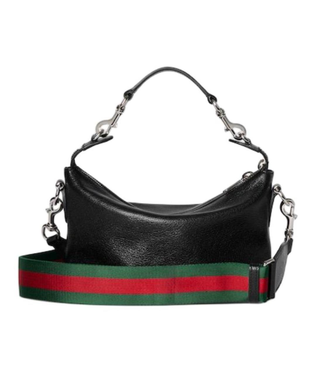 GUCCI Черная кожаная сумка с короткими ручками, фото 3