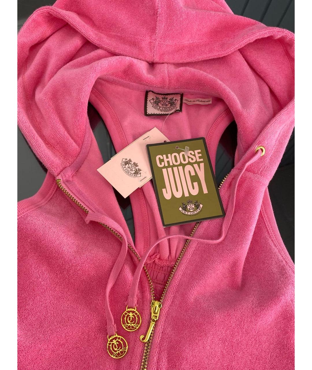 JUICY COUTURE Розовое хлопковое повседневное платье, фото 3