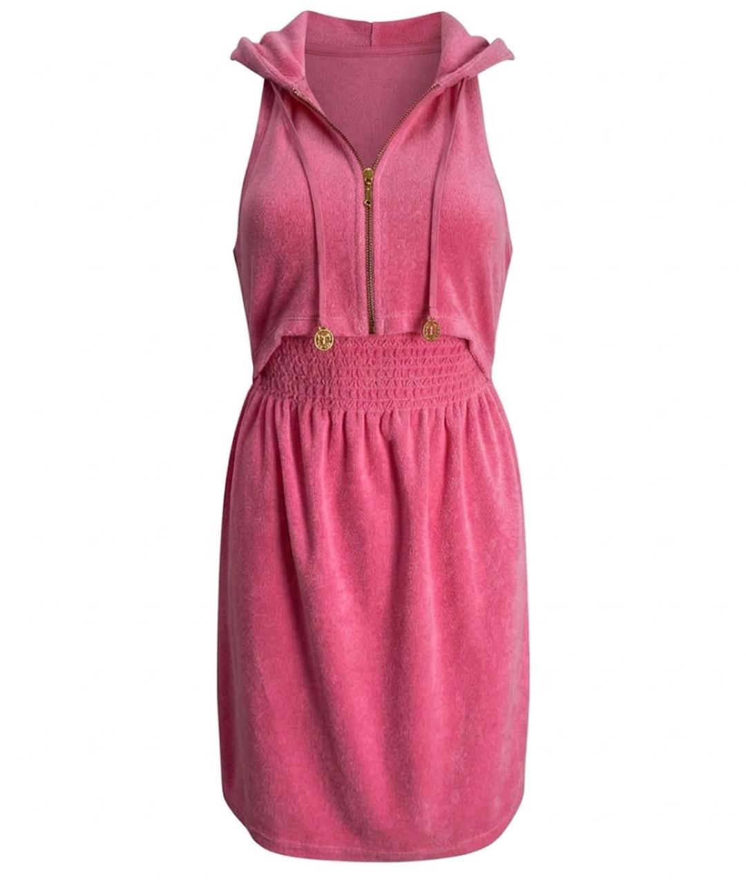 JUICY COUTURE Розовое хлопковое повседневное платье, фото 1