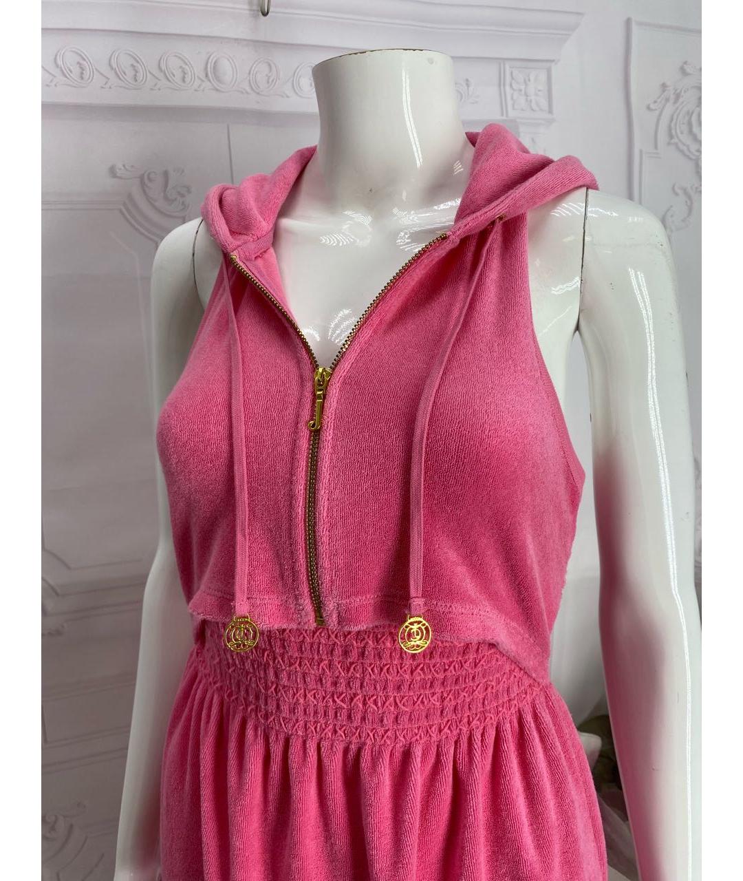 JUICY COUTURE Розовое хлопковое повседневное платье, фото 5