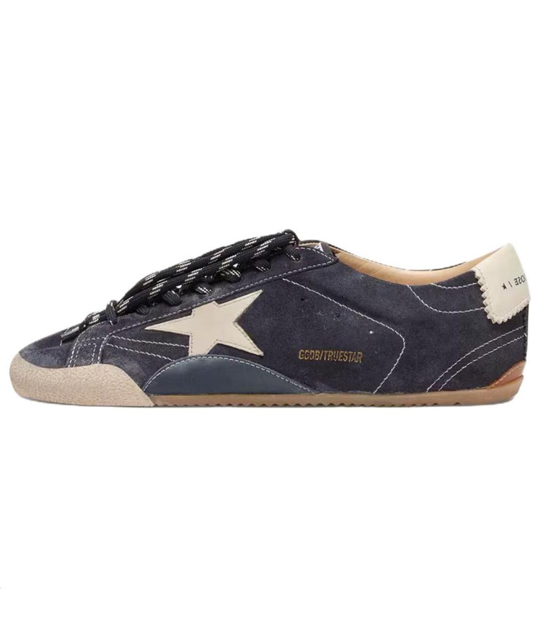 GOLDEN GOOSE DELUXE BRAND Синие кожаные кроссовки, фото 2