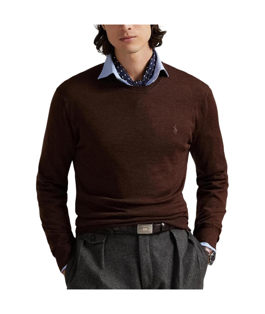 POLO RALPH LAUREN Коричневый джемпер / свитер, фото 2