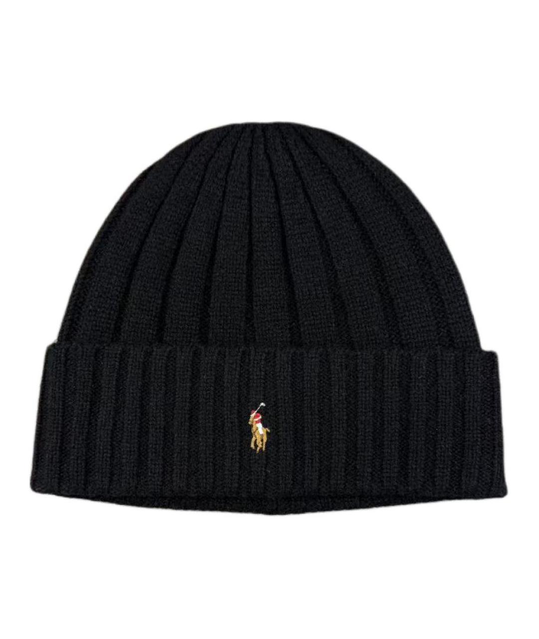 POLO RALPH LAUREN Черная шерстяная шапка, фото 1