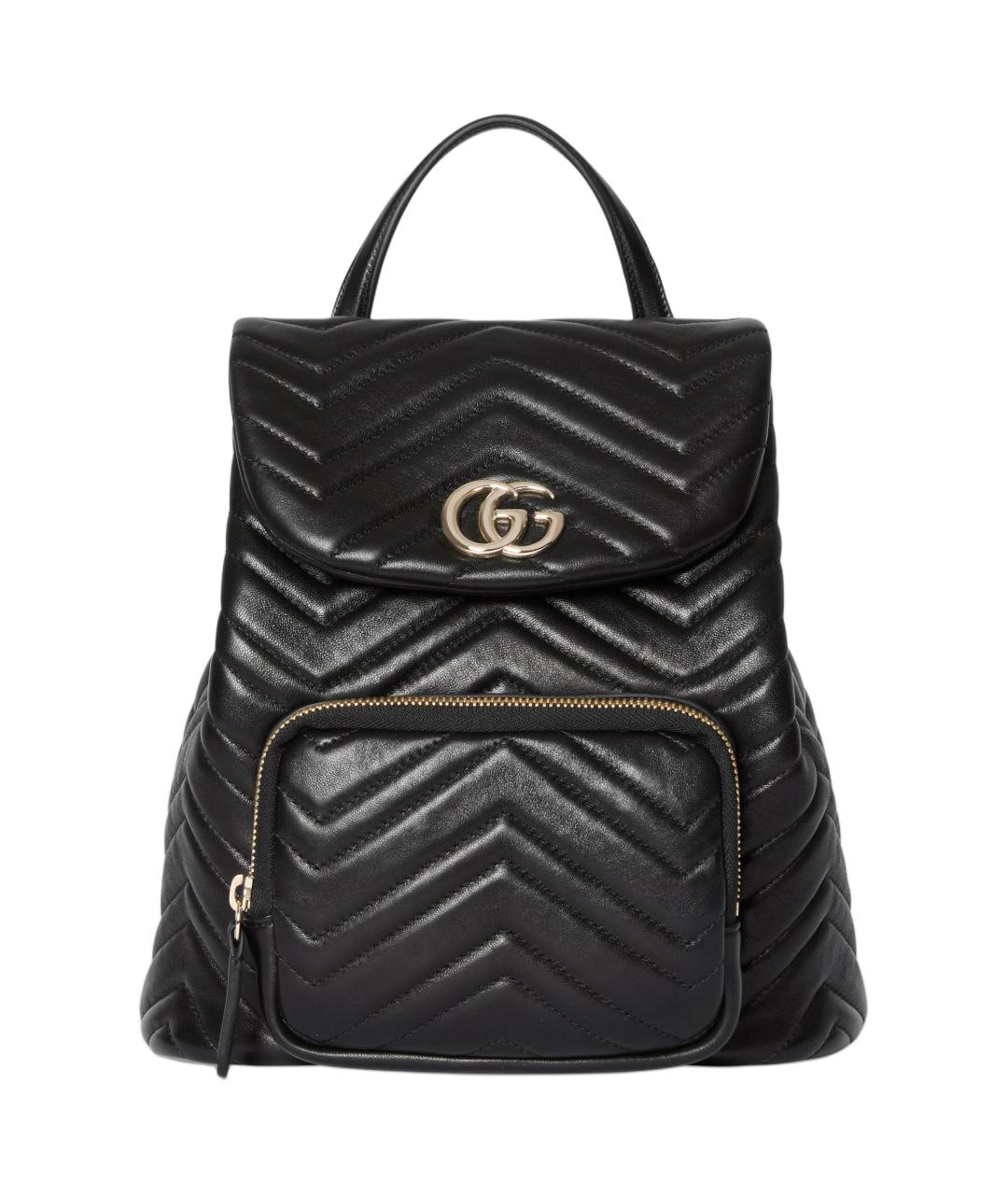 GUCCI Черный кожаный рюкзак, фото 1