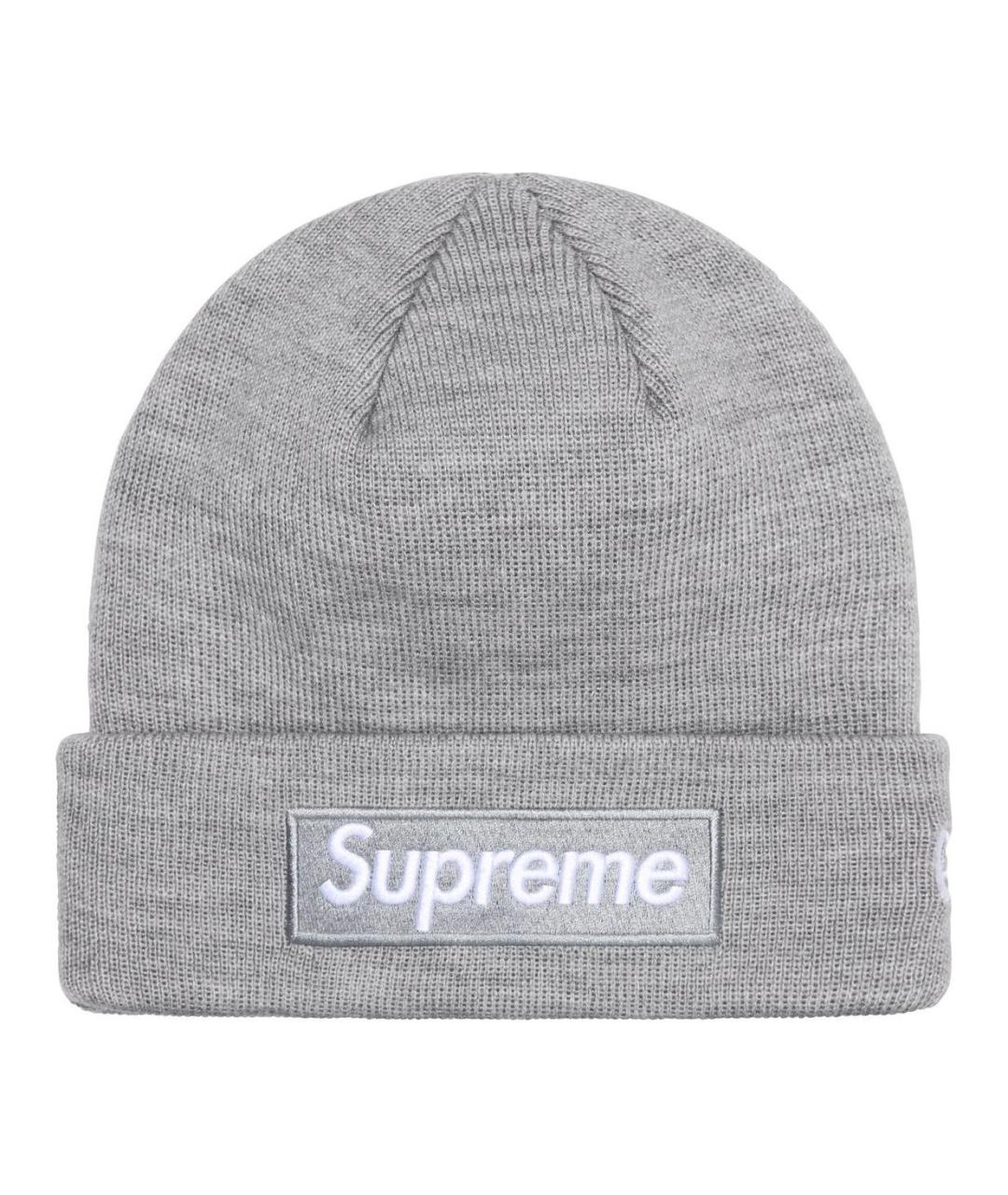 SUPREME Серая шапка, фото 1