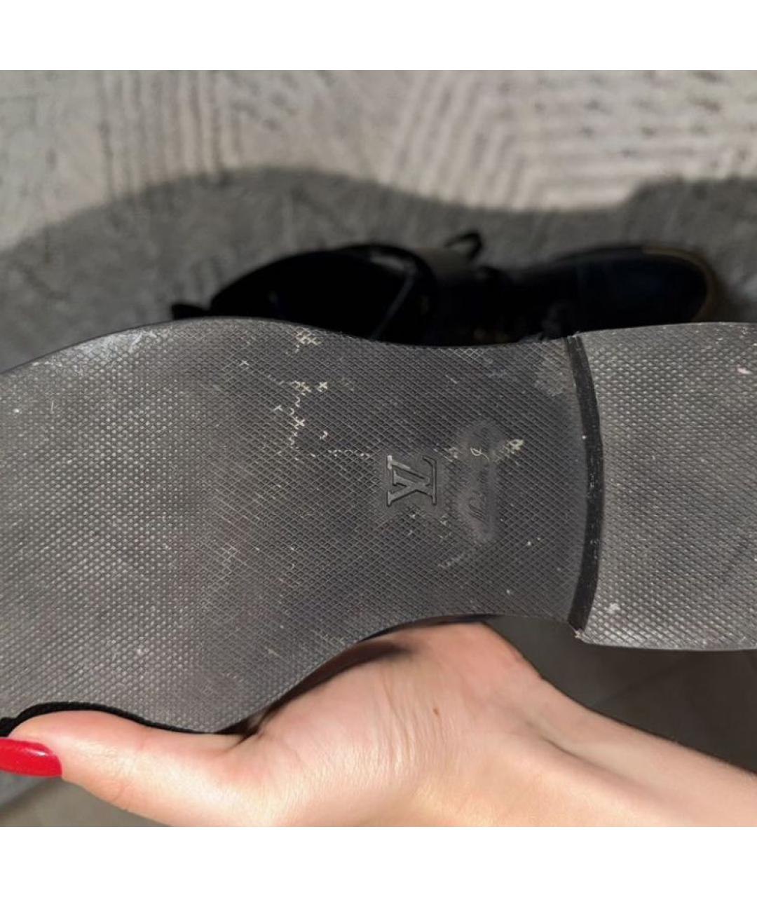 LOUIS VUITTON Темно-синие кожаные ботинки, фото 5