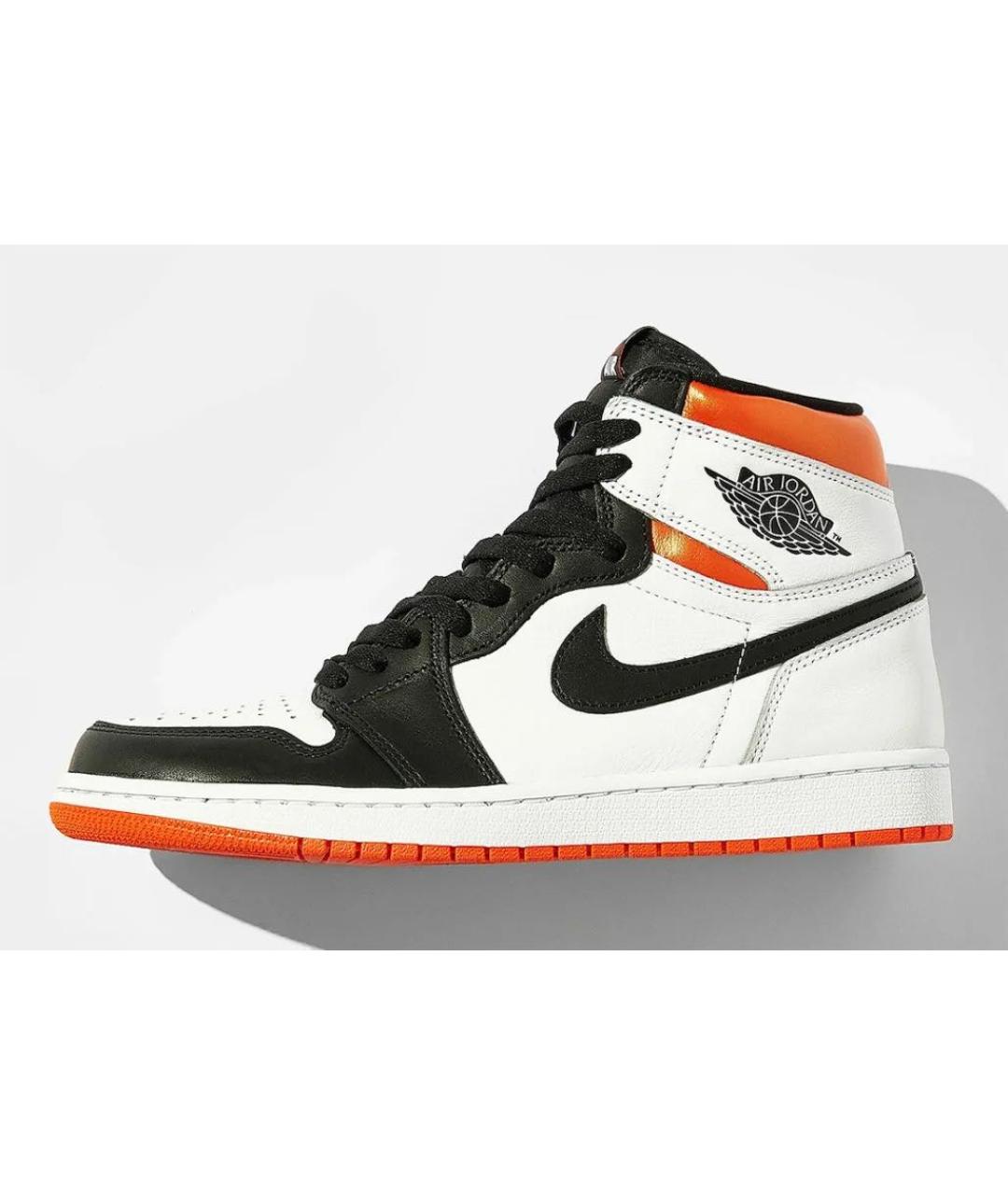 JORDAN Оранжевое кожаные кроссовки, фото 7