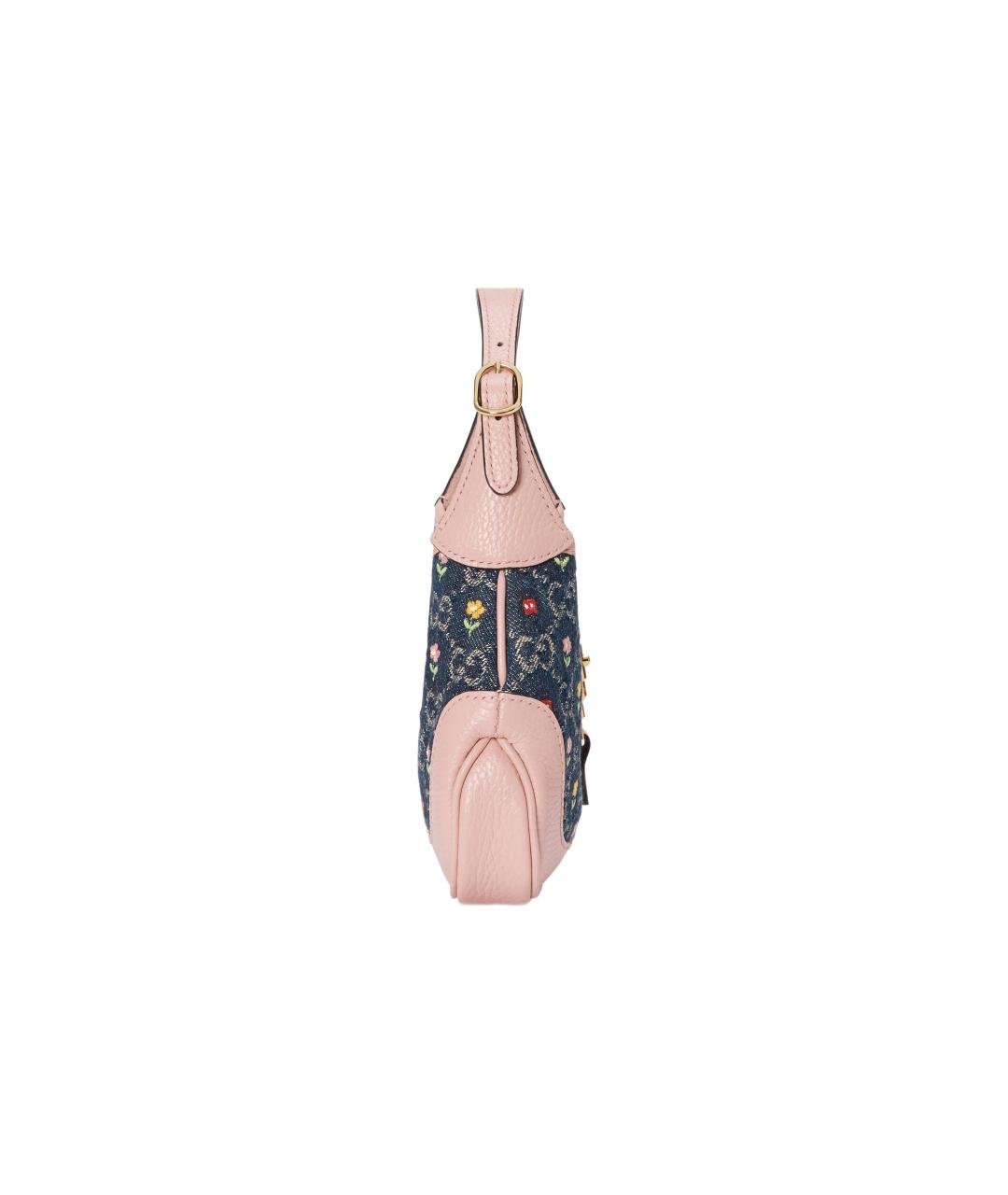 GUCCI Синяя сумка через плечо из канвы, фото 4