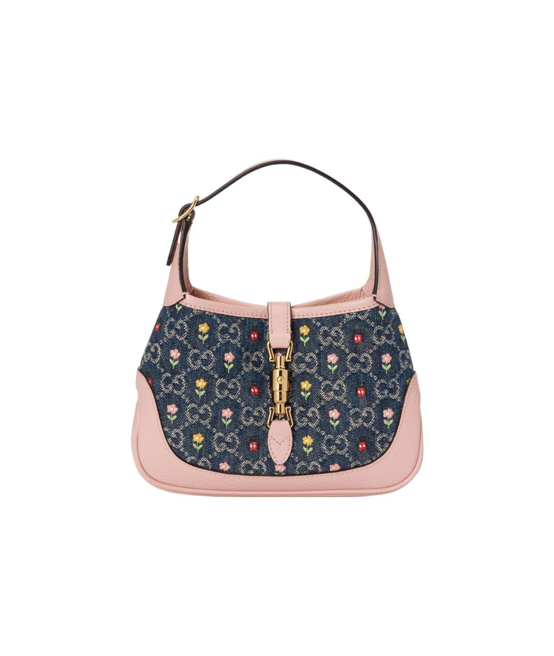 GUCCI Синяя сумка через плечо из канвы, фото 2