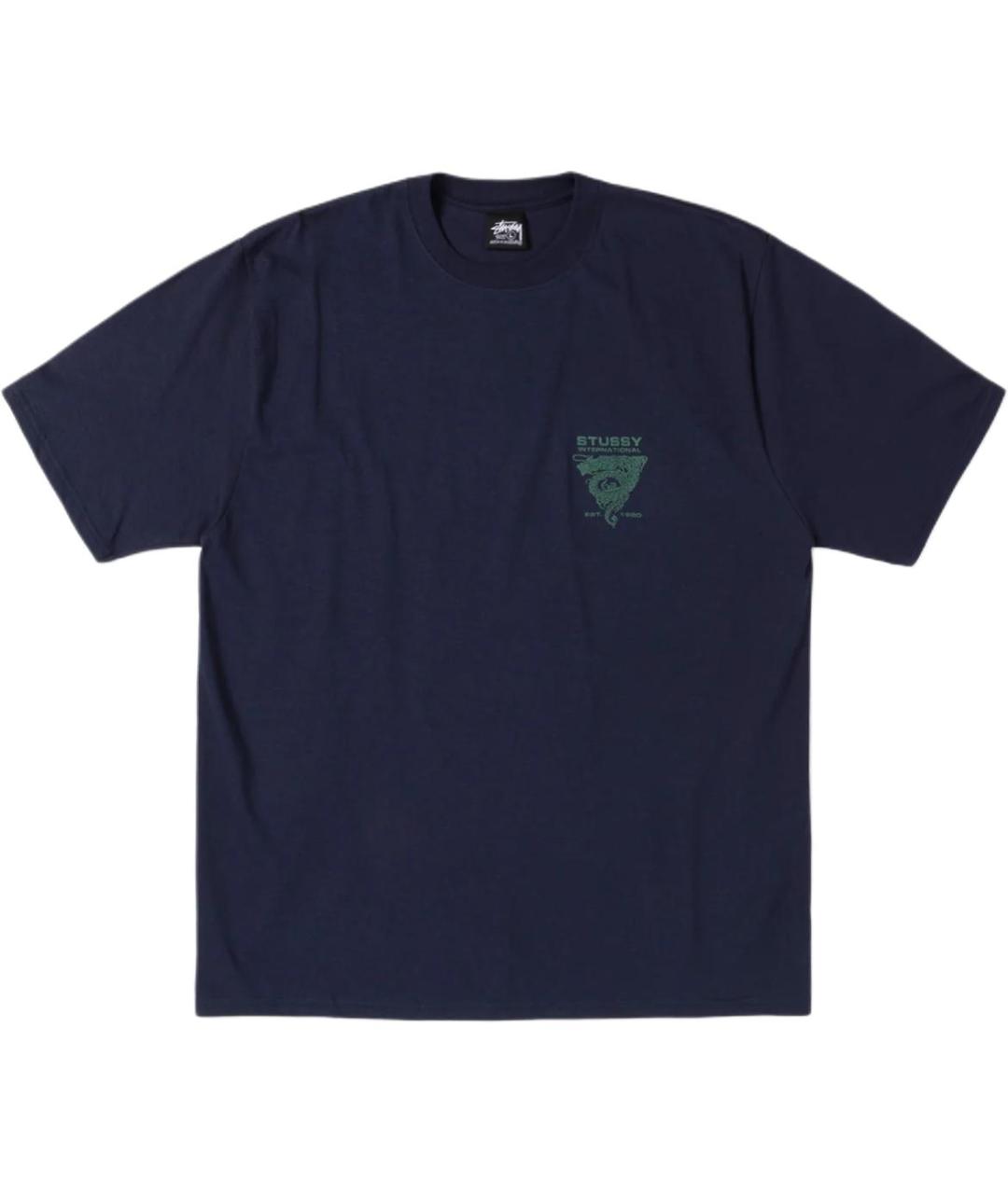 STUSSY Темно-синяя футболка, фото 1