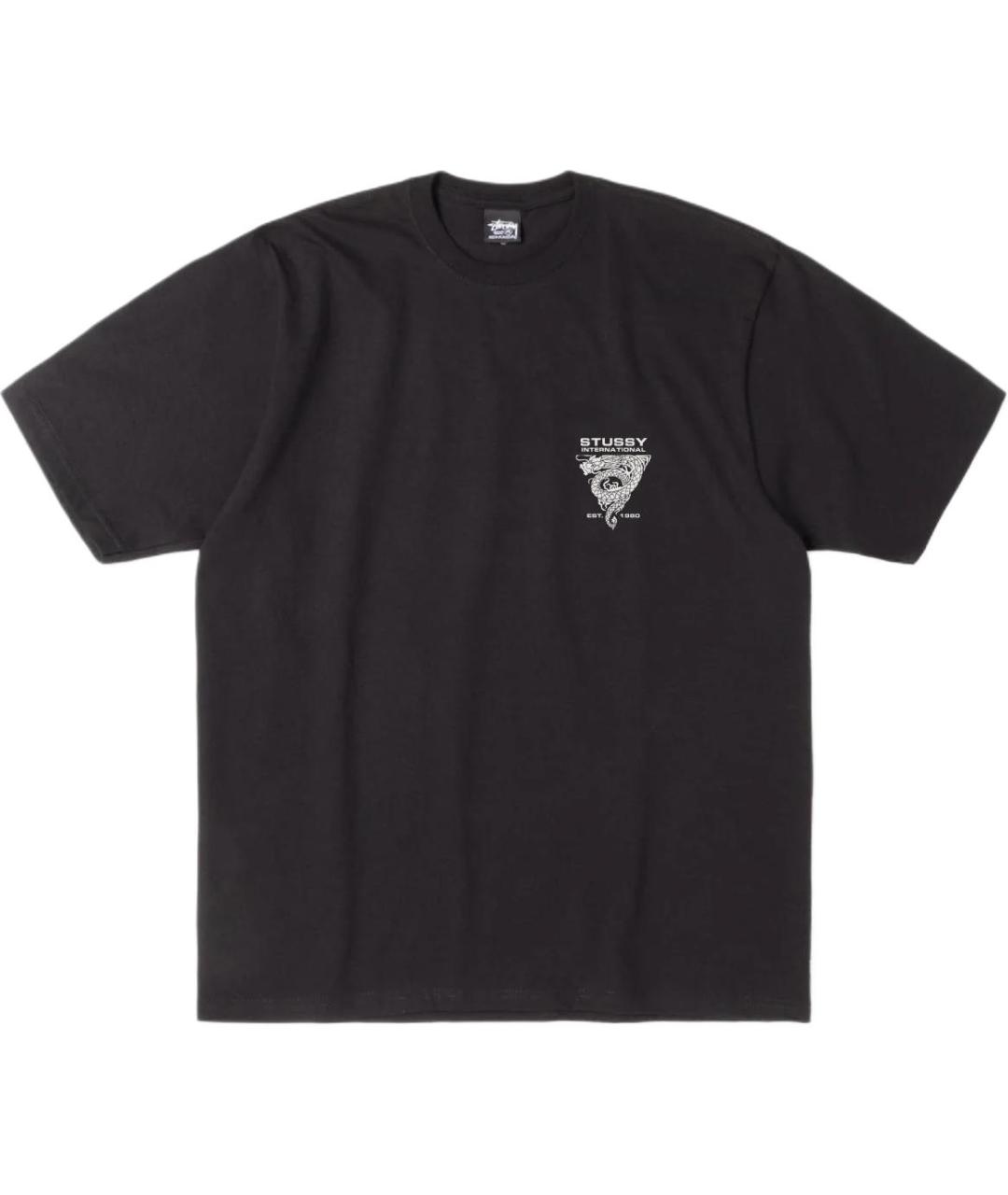 STUSSY Черная футболка, фото 1