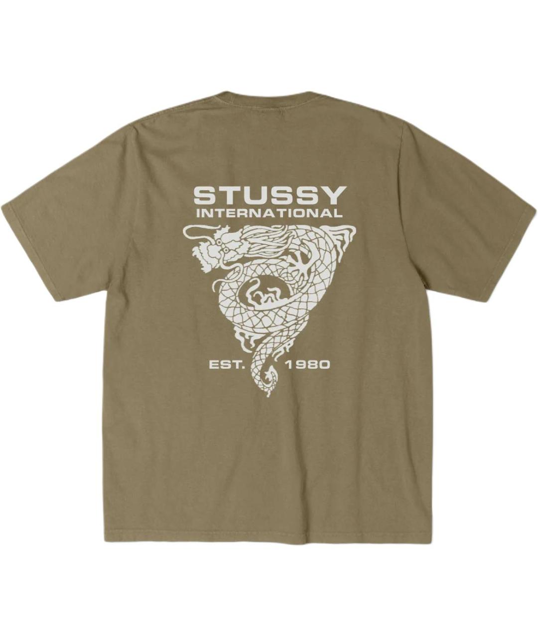 STUSSY Зеленая футболка, фото 2