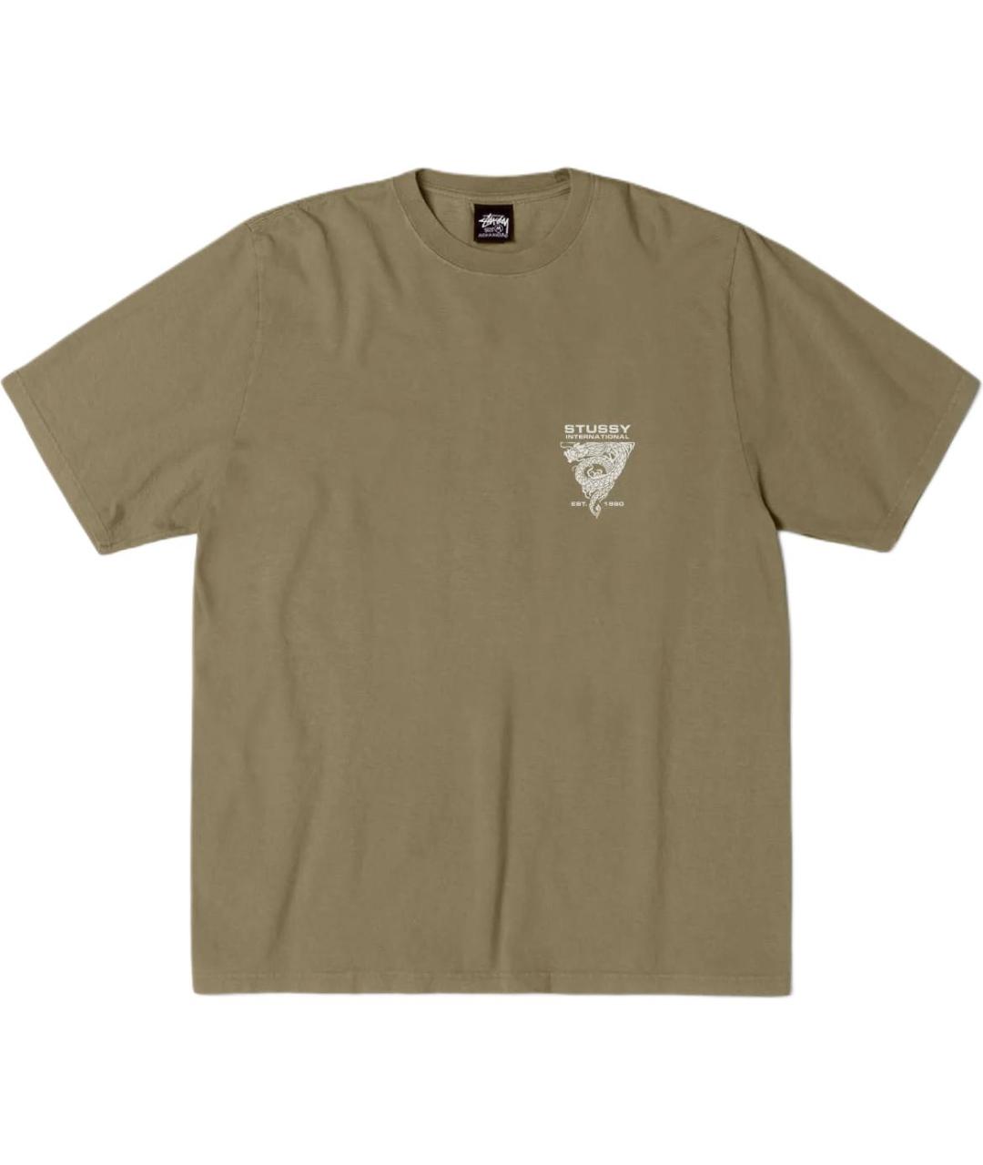 STUSSY Зеленая футболка, фото 1