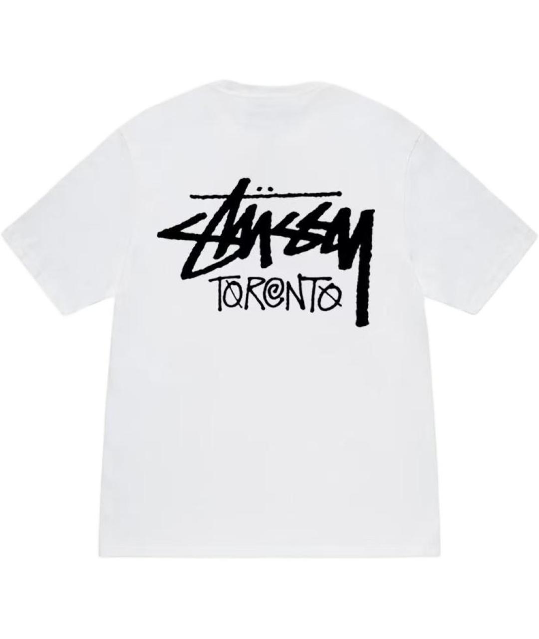 STUSSY Белая футболка, фото 2
