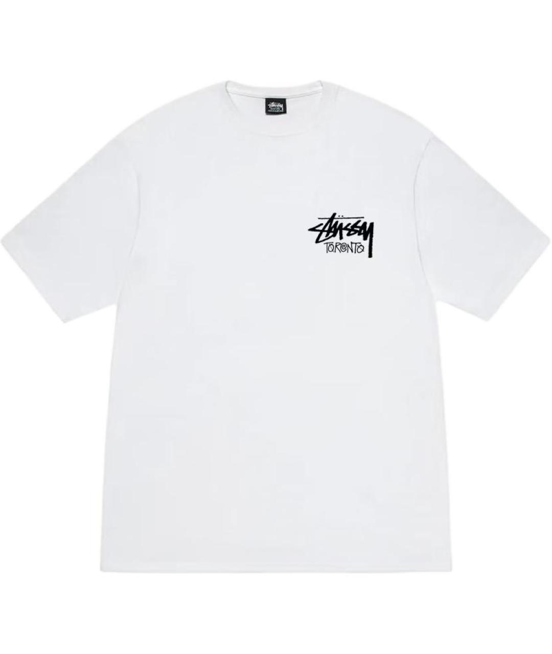 STUSSY Белая футболка, фото 1