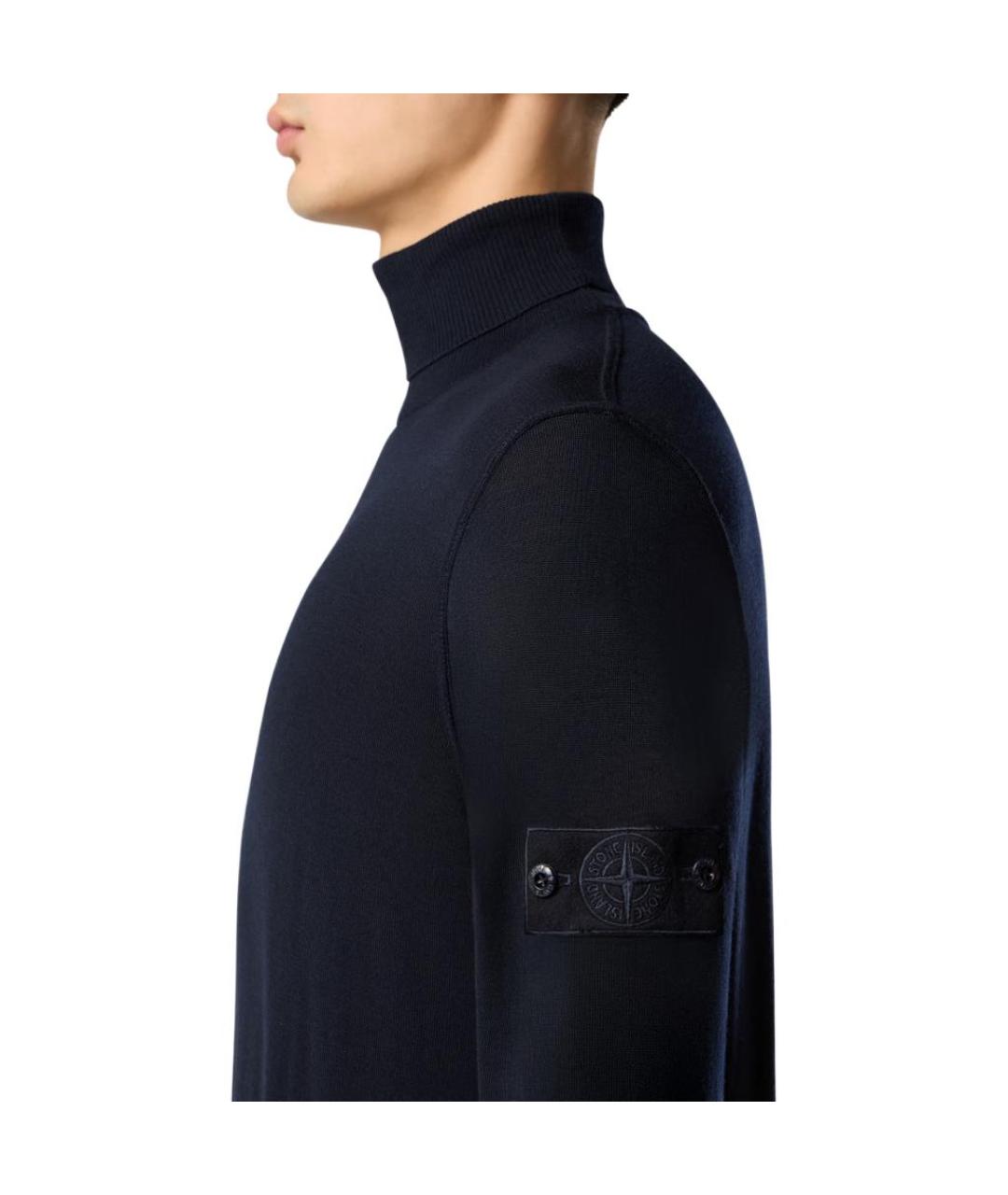 STONE ISLAND Темно-синий джемпер / свитер, фото 5