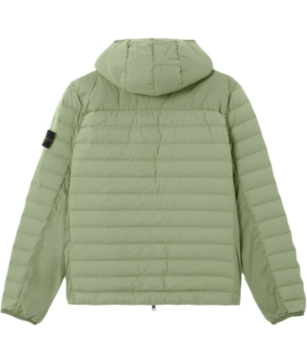 STONE ISLAND Зеленый пуховик, фото 3