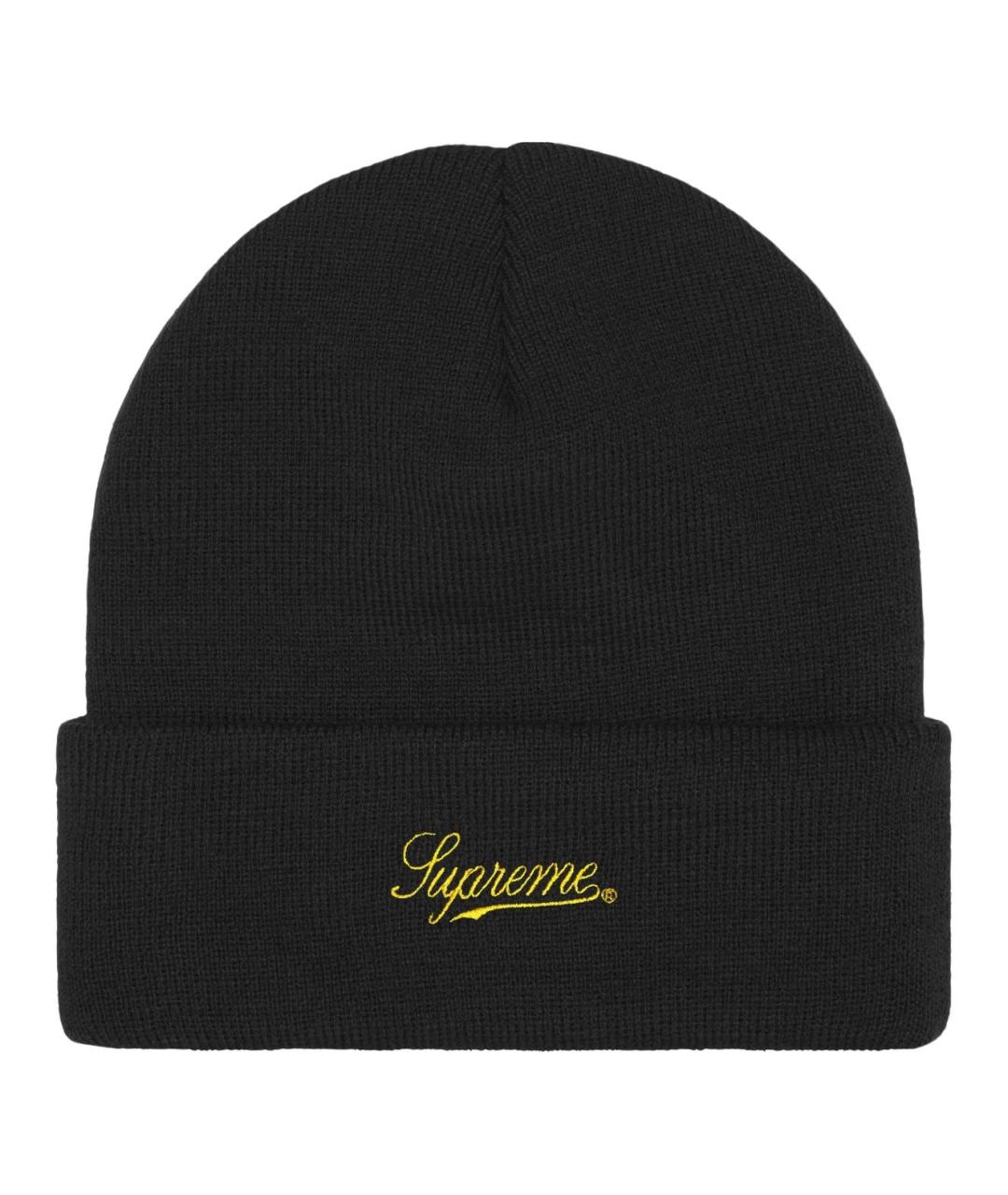 SUPREME Черная шапка, фото 2