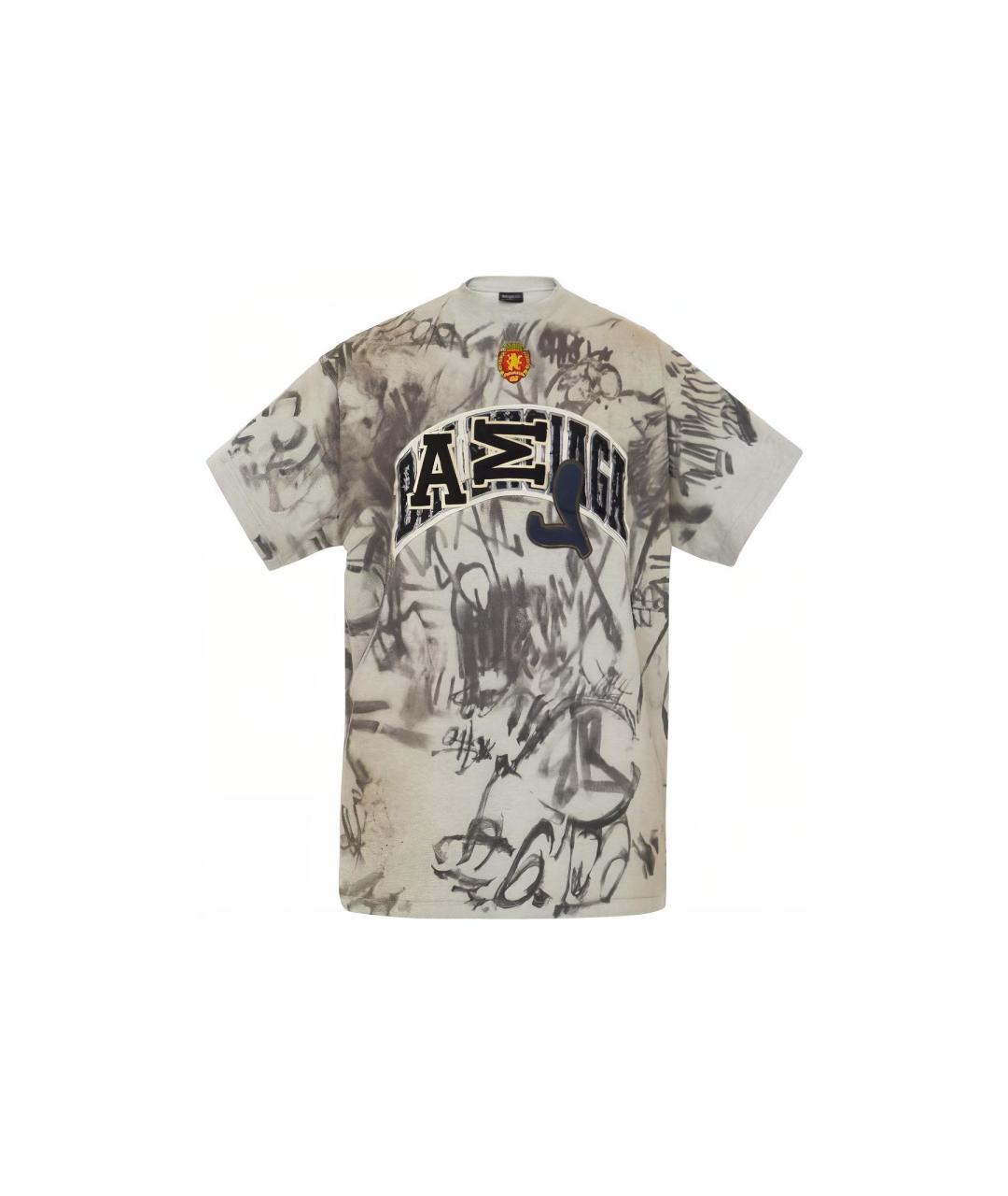 BALENCIAGA Серая футболка, фото 6