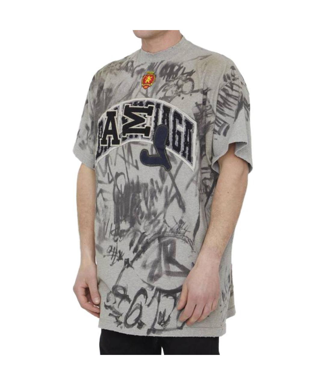 BALENCIAGA Серая футболка, фото 3