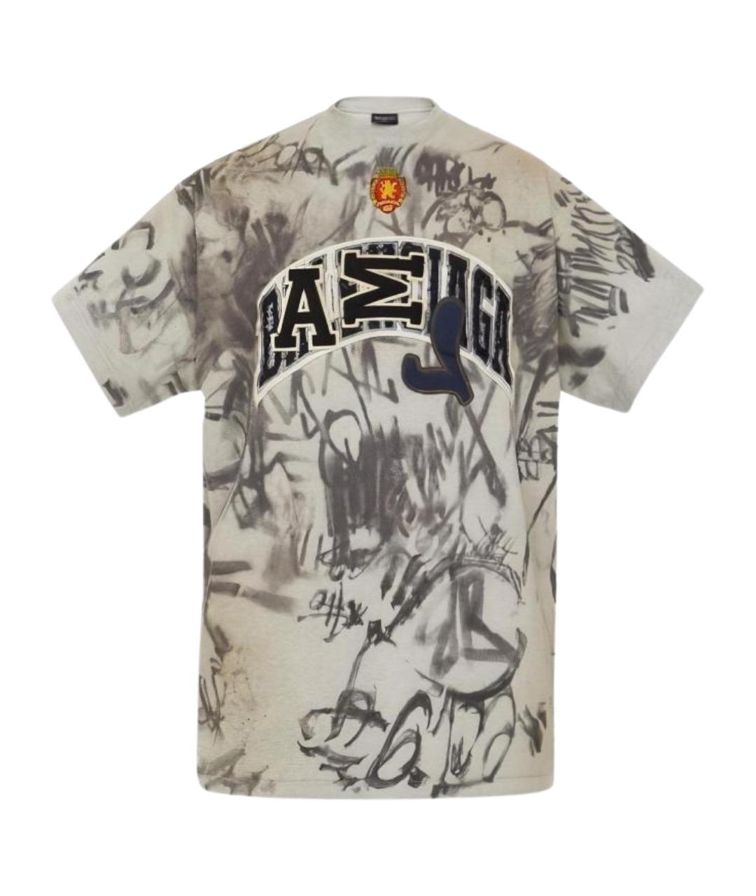 BALENCIAGA Серая футболка, фото 1