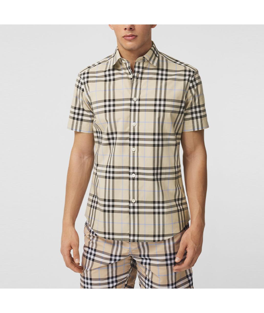 BURBERRY Бежевая классическая рубашка, фото 2