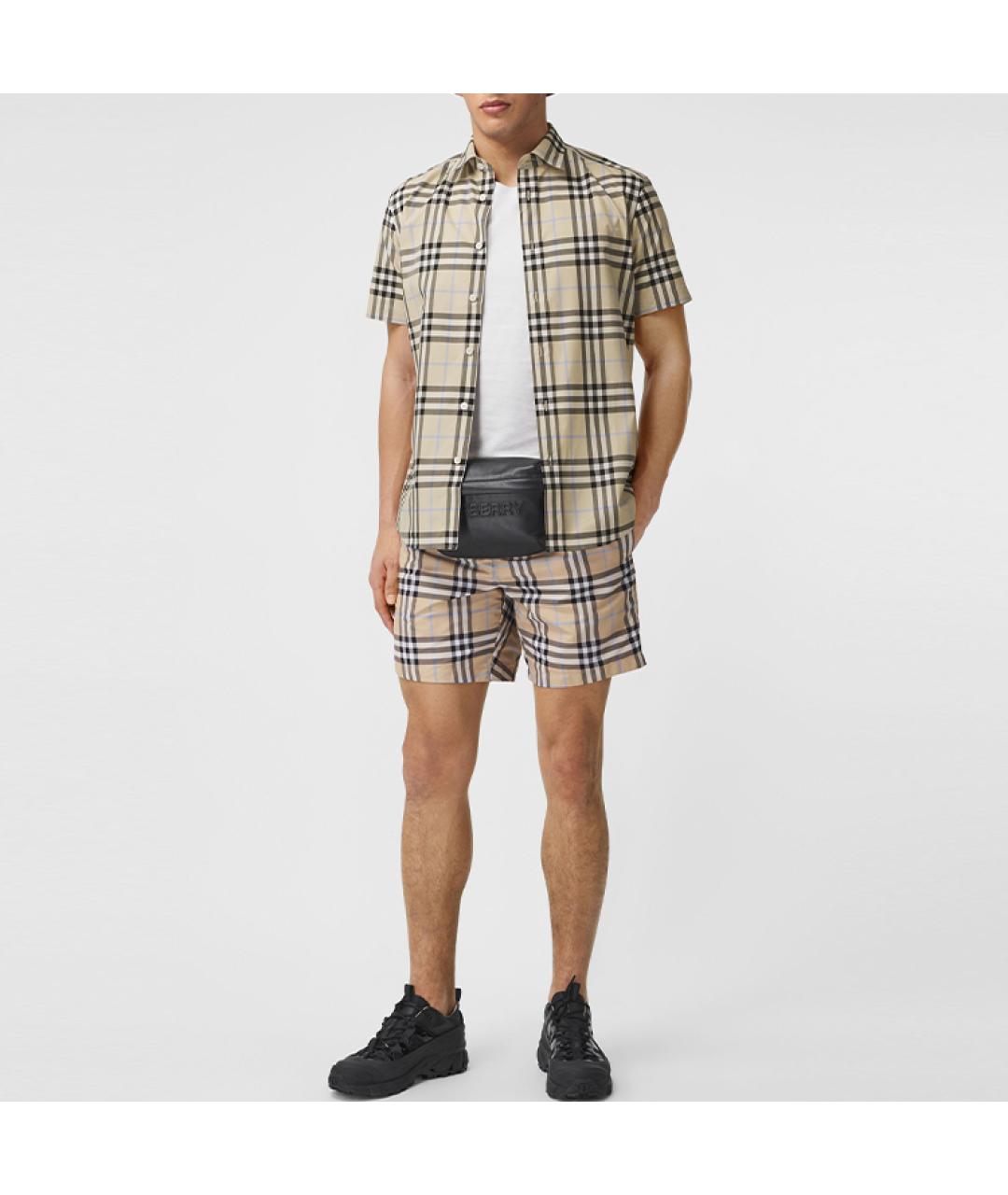 BURBERRY Бежевая классическая рубашка, фото 4